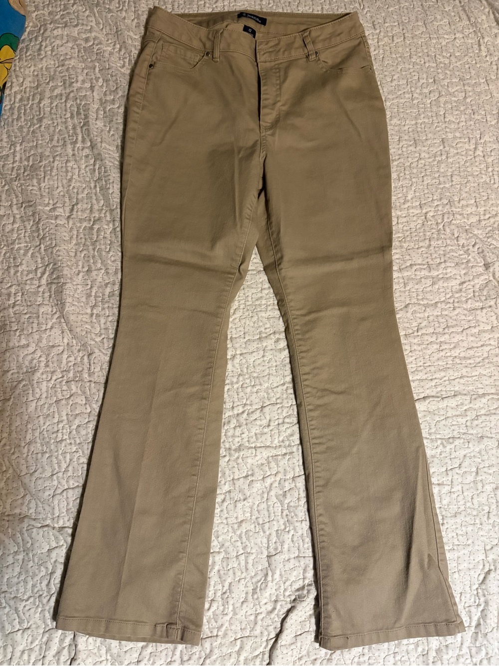 d. jeans Beige Boot Cut Women's Pants